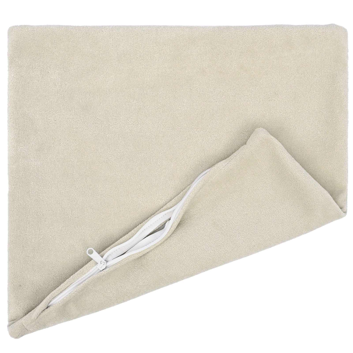 Cushion with Pillow HEERLEN 2 pcs Cream Microfiber Fleece