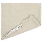 Cushion 2 pcs HEERLEN Cream 50 x 50 cm Microfiber Fleece
