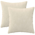 Cushion 2 pcs HEERLEN Cream 50 x 50 cm Microfiber Fleece