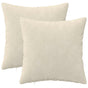 Cushion 2 pcs HEERLEN Cream 50 x 50 cm Microfiber Fleece