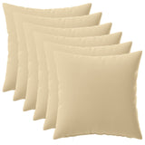 Cushion with Pillow HEERLEN 6 pcs Beige Polyester