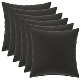 Cushion with Pillow HEERLEN 6 pcs Black Polyester