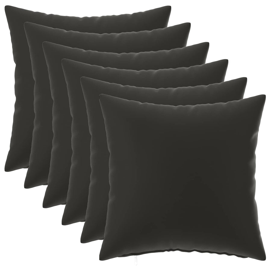 Cushion with Pillow HEERLEN 6 pcs Black Polyester