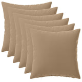 Cushion with Pillow HEERLEN 6 pcs Taupe Polyester - Front View