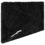 Cushion with Pillow HEERLEN 6 pcs Black PV Fleece