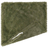 Cushion with Pillow HEERLEN 6 pcs Green PV Fleece - Top-Down View