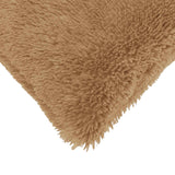 Cushion with Pillow HEERLEN 2 pcs Taupe PV Fleece - Top-Down View