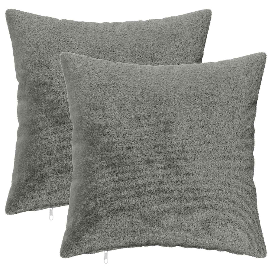 Throw Pillow 2 pcs HEERLEN Dark Grey 50 x 50 cm Flannel