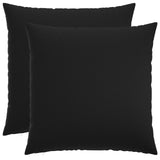 Cushion with Pillow HEERLEN 2 pcs Black Fabric