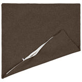 Cushion with Pillow HEERLEN 2 pcs Taupe Fabric - Side View