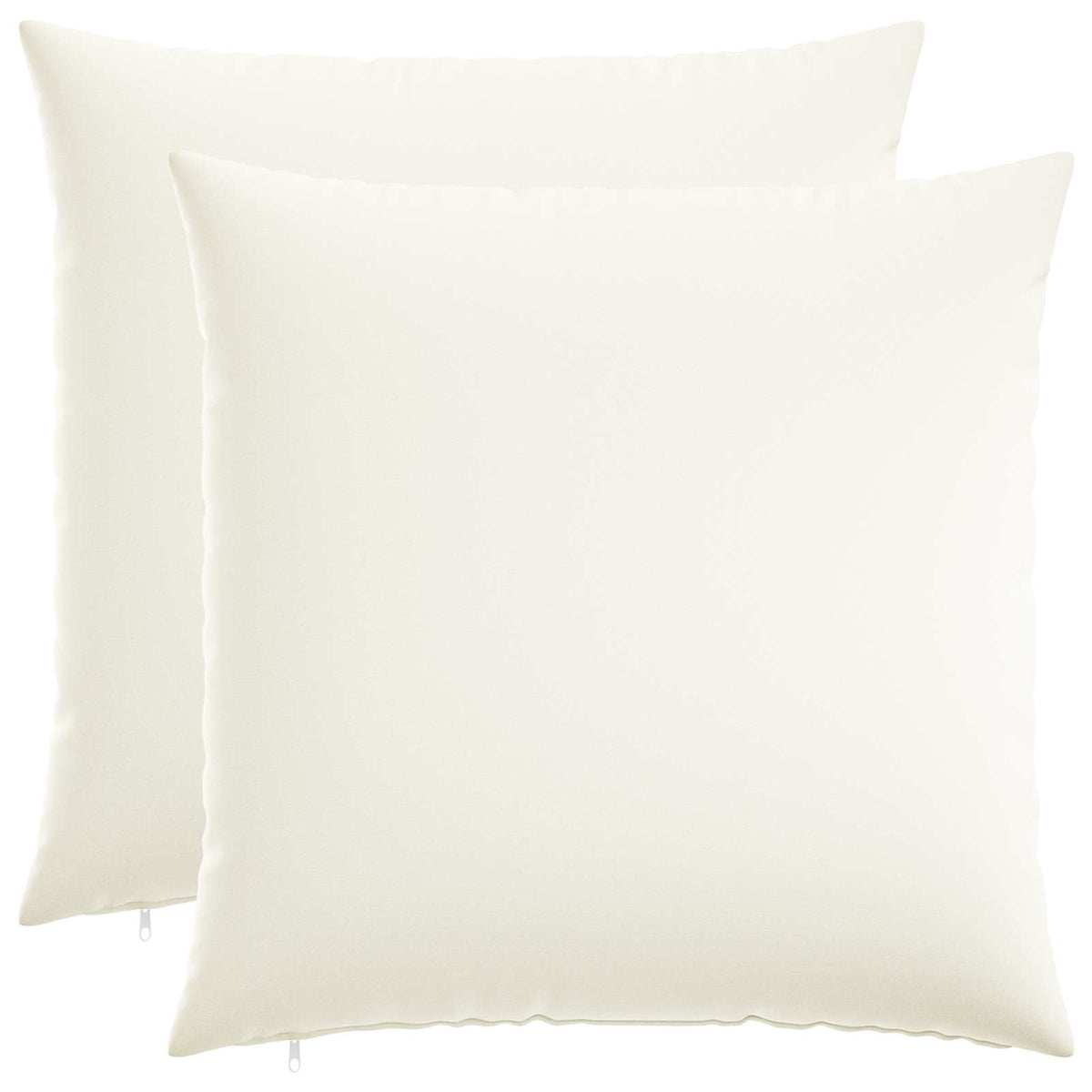 Cushion with Pillow HEERLEN 2 pcs White Fabric