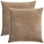 Throw Pillow 2 pcs HEERLEN Brown 55 x 55 cm Chenille Fabric