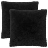 Cushion with Pillow HEERLEN 2 pcs Black PV Fleece