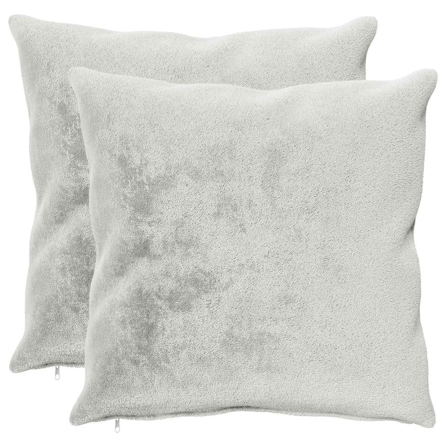 Throw Pillow 2 pcs HEERLEN Light Grey 55 x 55 cm Flannel