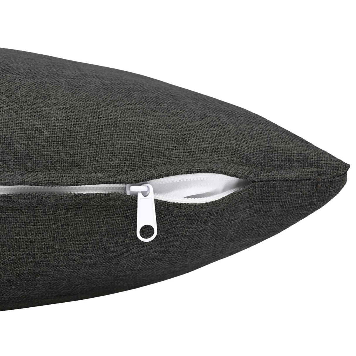 Cushion with Pillow HEERLEN 2 pcs Dark Grey Fabric