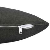 Cushion with Pillow HEERLEN 2 pcs Dark Grey Fabric