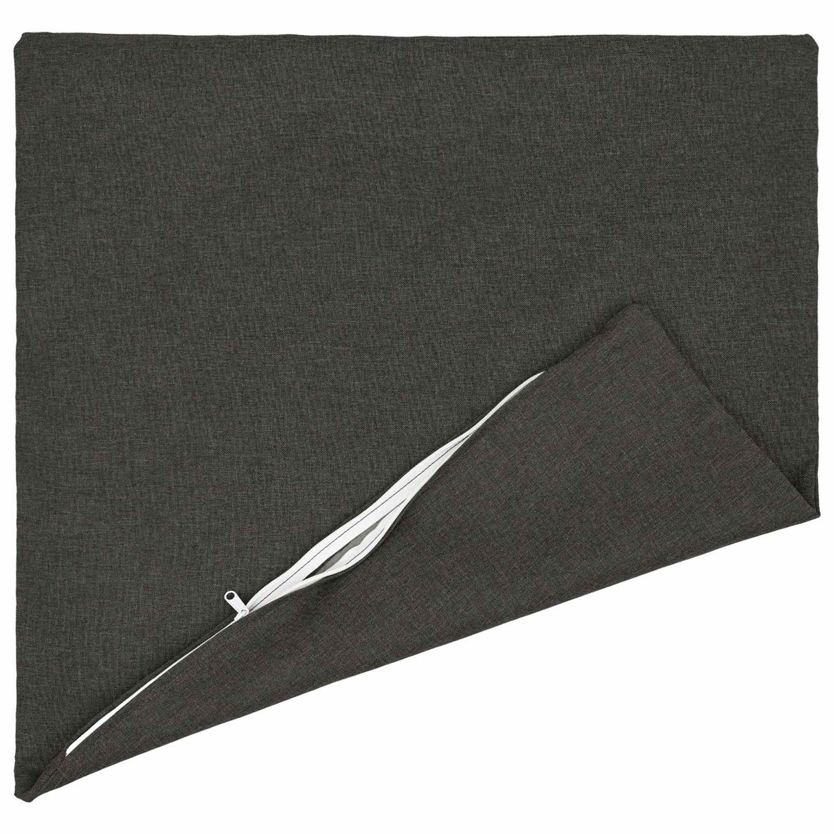 Cushion with Pillow HEERLEN 2 pcs Dark Grey Fabric