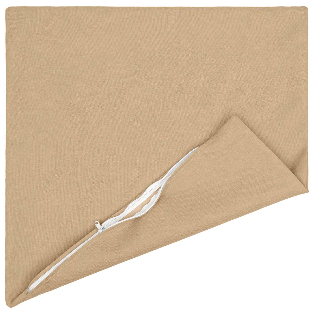 Cushion with Pillow HEERLEN 2 pcs Cream Fabric