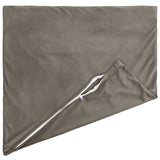 Cushion with Pillow HEERLEN 2 pcs Light Grey Velvet