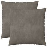 Cushion with Pillow HEERLEN 2 pcs Light Grey Velvet