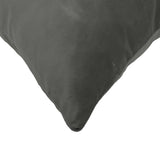 Cushion with Pillow HEERLEN 2 pcs Dark Grey Velvet - 45-Degree Angle