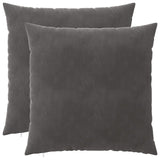 Cushion with Pillow HEERLEN 2 pcs Dark Grey Velvet