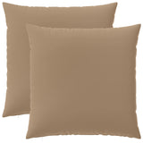Cushion with Pillow HEERLEN 2 pcs Taupe Polyester - Front View