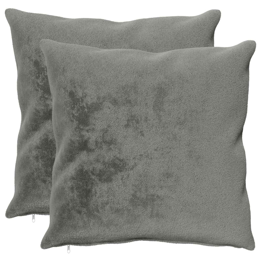 Throw Pillow 2 pcs HEERLEN Dark Grey 60 x 60 cm Flannel