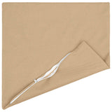 Cushion with Pillow HEERLEN 2 pcs Cream Fabric - Side View