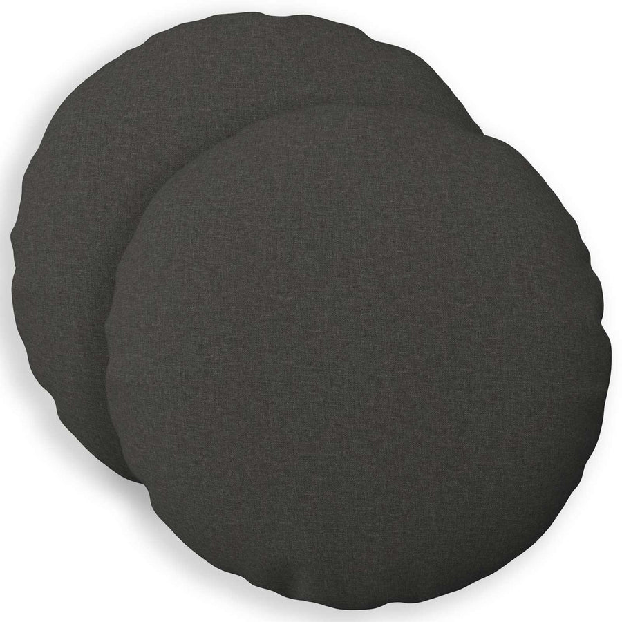 Throw Pillow 2 pcs HEERLEN Dark Grey Ø 40 cm Fabric