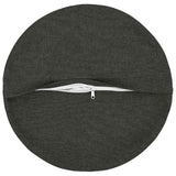 Cushion with Pillow HEERLEN 6 pcs Dark Grey Fabric