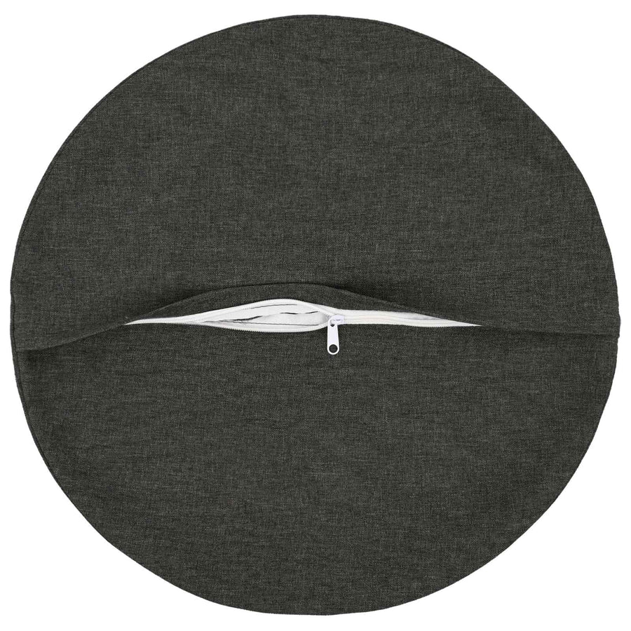 Cushion with Pillow HEERLEN 6 pcs Dark Grey Fabric