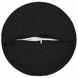 Cushion with Pillow HEERLEN 2 pcs Black Fabric - Side View