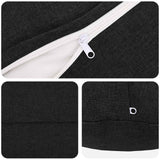 Cushion with Pillow HEERLEN 6 pcs Black Fabric - Top-Down View