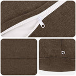 Cushion with Pillow HEERLEN 6 pcs Taupe Fabric