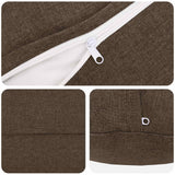 Cushion with Pillow HEERLEN 6 pcs Taupe Fabric - Top-Down View