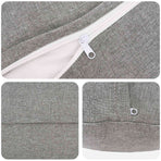Throw Pillow 2 pcs HEERLEN Cloud Grey Ø 40 cm Fabric