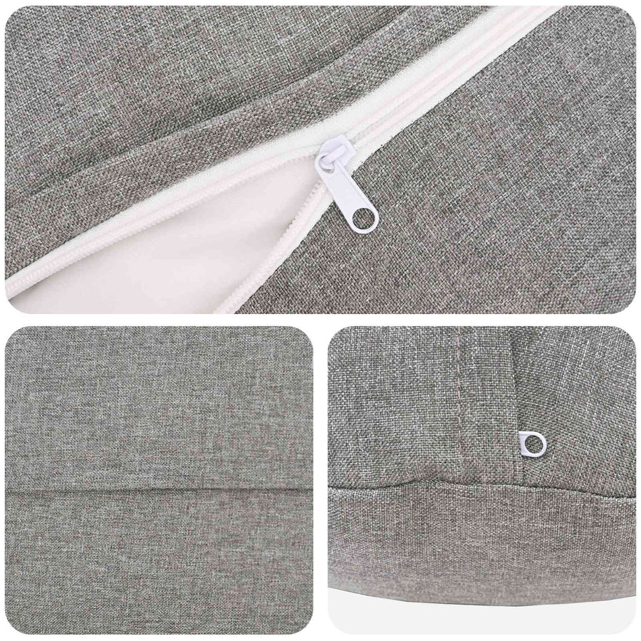 Throw Pillow 2 pcs HEERLEN Cloud Grey Ø 40 cm Fabric