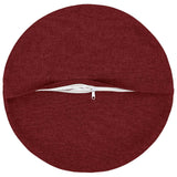 Cushion with Pillow HEERLEN 2 pcs Wine Red Fabric - Side View