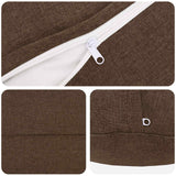 Cushion with Pillow HEERLEN 6 pcs Brown Fabric