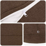 Throw Pillow 6 pcs HEERLEN Brown Ø 40 cm Fabric