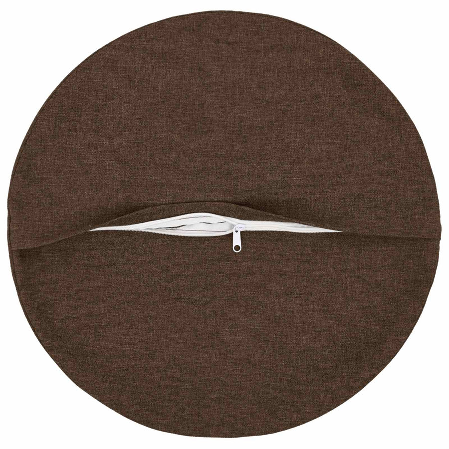 Throw Pillow 6 pcs HEERLEN Brown Ø 40 cm Fabric