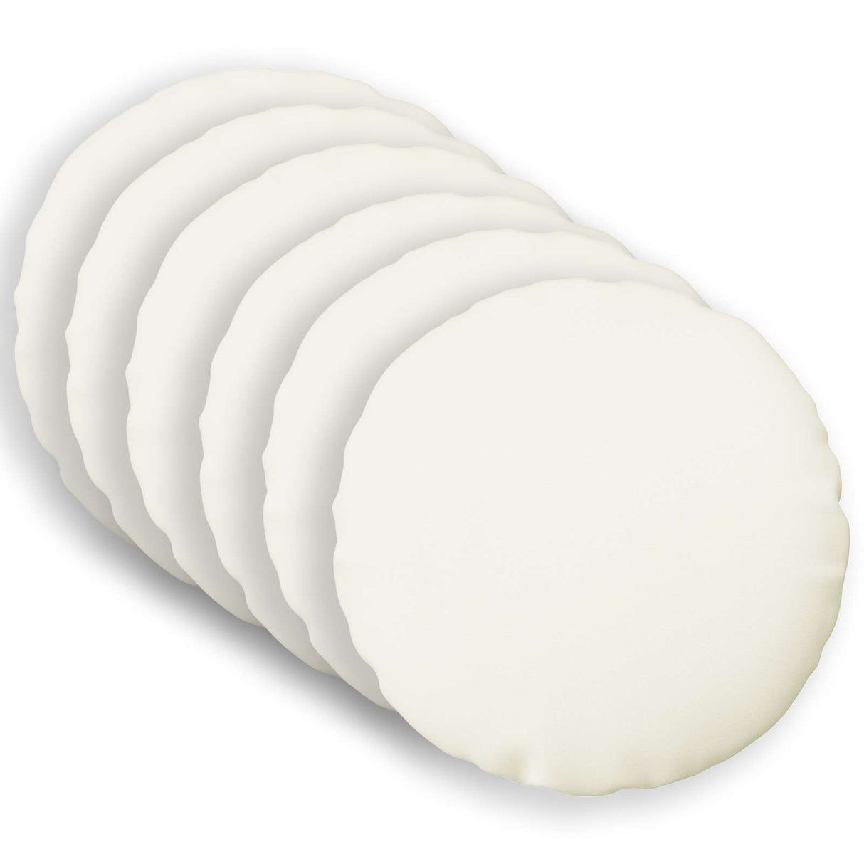 Cushion with Pillow HEERLEN 6 pcs White Fabric