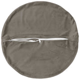 Cushion with Pillow HEERLEN 6 pcs Light Grey Velvet