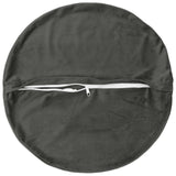 Cushion with Pillow HEERLEN 6 pcs Dark Grey Velvet