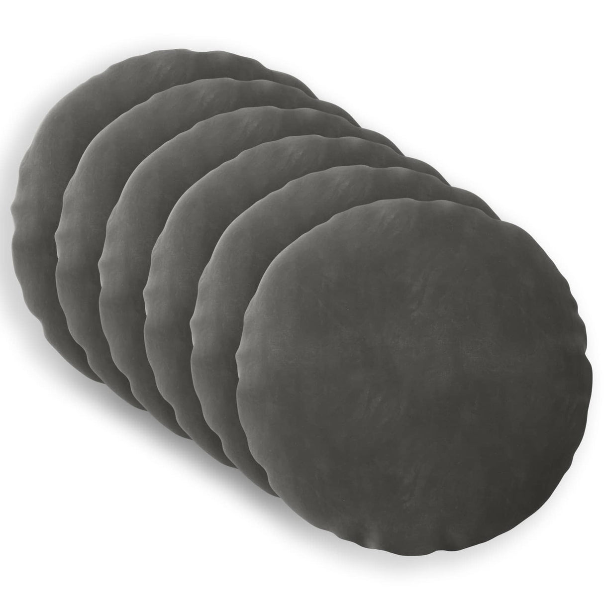 Cushion with Pillow HEERLEN 6 pcs Dark Grey Velvet