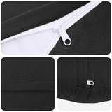 Cushion with Pillow HEERLEN 2 pcs Black Velvet - Top-Down View