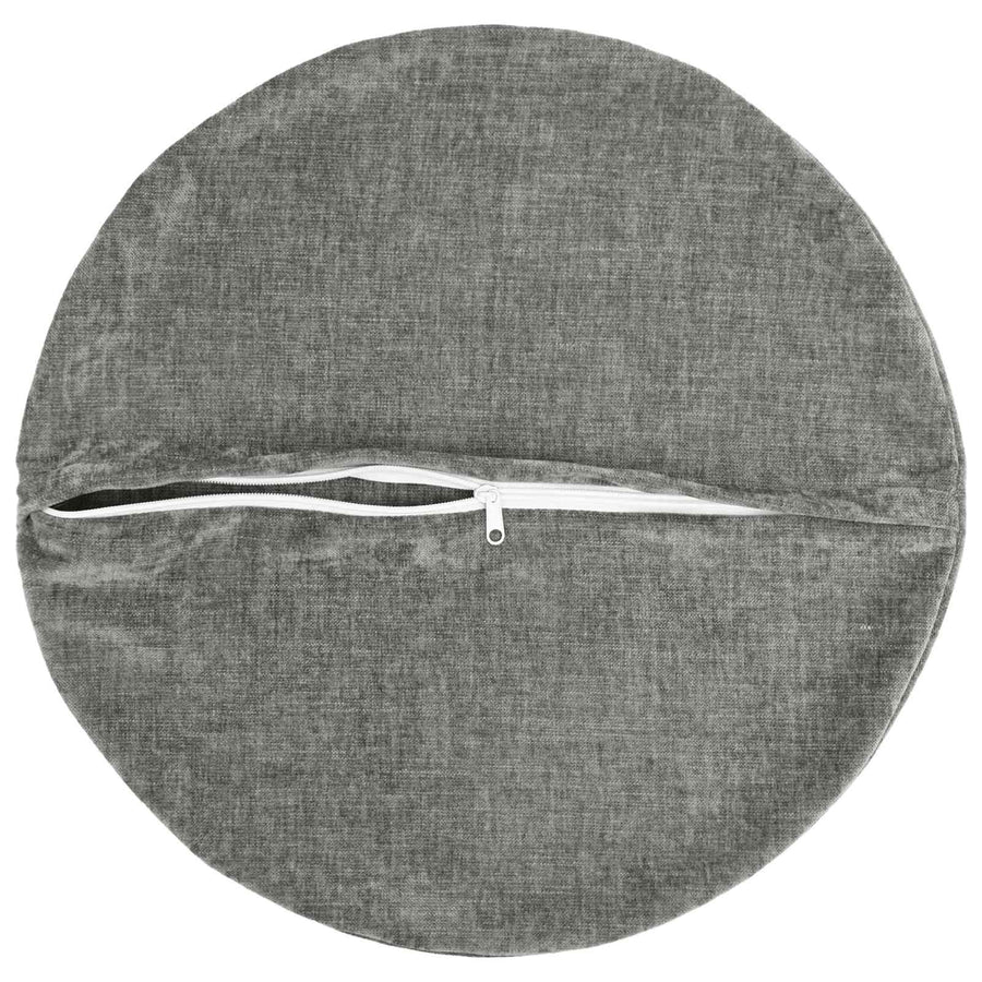 Throw Pillow 2 pcs HEERLEN Dark Grey Dia. 40 cm Chenille Fabric