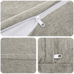 Throw Pillow 2 pcs HEERLEN Light Grey Dia. 40 cm
