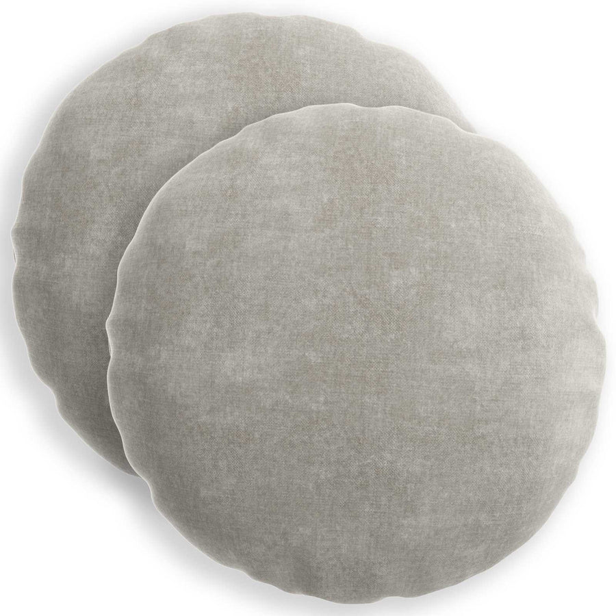 Throw Pillow 2 pcs HEERLEN Light Grey Dia. 40 cm